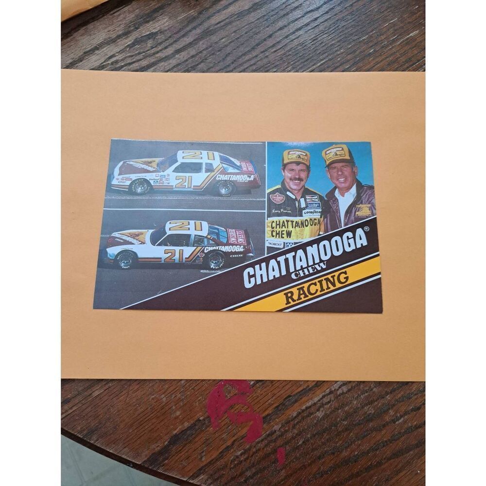 Vintage Larry & David Pearson Driver Card Chattanooga Chew Swisher Sweets Nascar